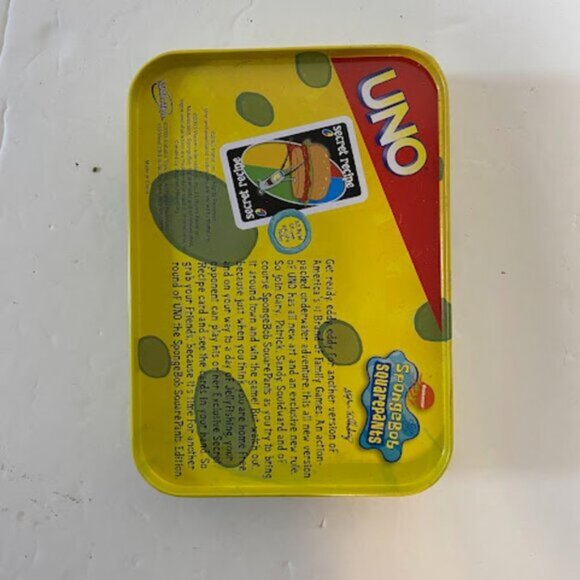 SpongeBob SquarePants UNO Special Edition Card Game in Collectible Tin - Picture 3 of 6